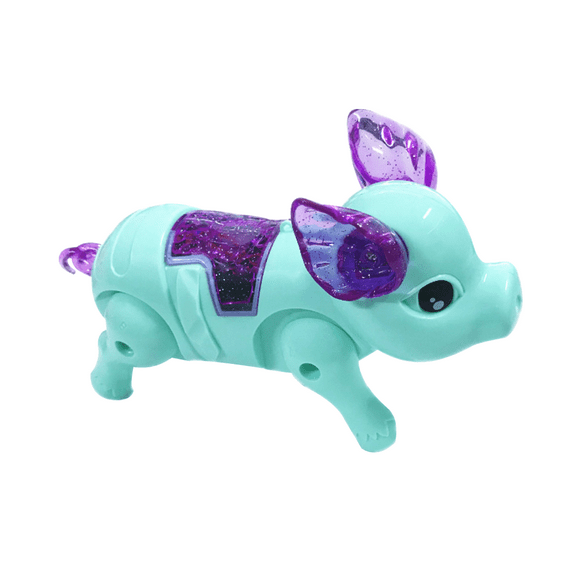 Vogacara Animal juguete electrónico alimentado por caminar Animal plástico niños juguete con música ligera Videojuegos portátiles azul claro Vogacara FN000235-03