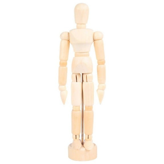 Wood Artist Drawing Manikin Articulated Mannequin with Base Flexible Body Perfect for Drawing Human Figure