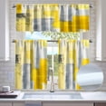 thumbnail image 1 of Mid Century Vintage Valances Set for Kitchen, Mid Century Modern Abstract Atomic Vintage Stars Home Decor Rod Pocket Window Drapes for Living Room Dining Room Office 52x18 Inch + 27x36 Inch X 2, 1 of 6