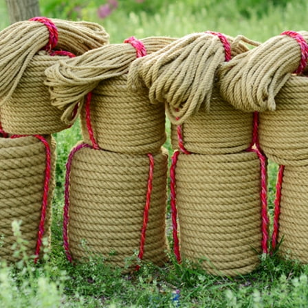 HEALEEP 1Set Natural Jute Rope 30m x 8mm Twine String for DIY Crafts Floristry Bundling