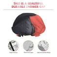 thumbnail image 3 of Kdxio Cute Black Kitten Cartoon Print Shower Cap for Women,Elastic and Reusable,Double Waterproof Layers Bathing Hat, 3 of 6
