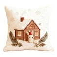 thumbnail image 1 of CaiYueKe Christmas Print Pillow Cover Linen Cushion Case Sofa Throw Pillowcase Decorative Home Decor Accent Pillow Cover Living Room Bedroom Decor, 1 of 8