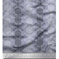 thumbnail image 3 of Soimoi Modal Satin Fabric Damask Ethnic Decor Fabric Printed Yard 42 Inch Wide, 3 of 3