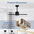 thumbnail image 3 of Gymax 42'' Ceiling Fan w/ Light & Remote 3CCT LED w/ Memory & 4H Timer Black, 3 of 10