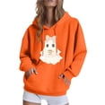 thumbnail image 2 of cocolona Womens Halloween Hoodie Fall Casual Long Sleeve Drawstring Sweatshirts Halloween Graphic Sweatshirts with Pockets, 2 of 4
