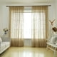 thumbnail image 1 of Ounissouiy Gasa translúcida Hoja de sauce Cortina de gasa bordada Cortina de ventana de tul Cortinas transparentes Dormitorio Decoración del hogar Marrón 2x2.7m Ounissouiy JJ11449-05, 1 of 2