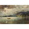 thumbnail image 2 of Joseph Wopfner 24x17 Black Ornate Framed Double Matted Museum Art Print Titled: Am Worthersee (1910-1915), 2 of 5