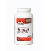 Rugby Senexon Natural Vegetable Stimulant Laxative Tablets, 9 mg, 1000 Count