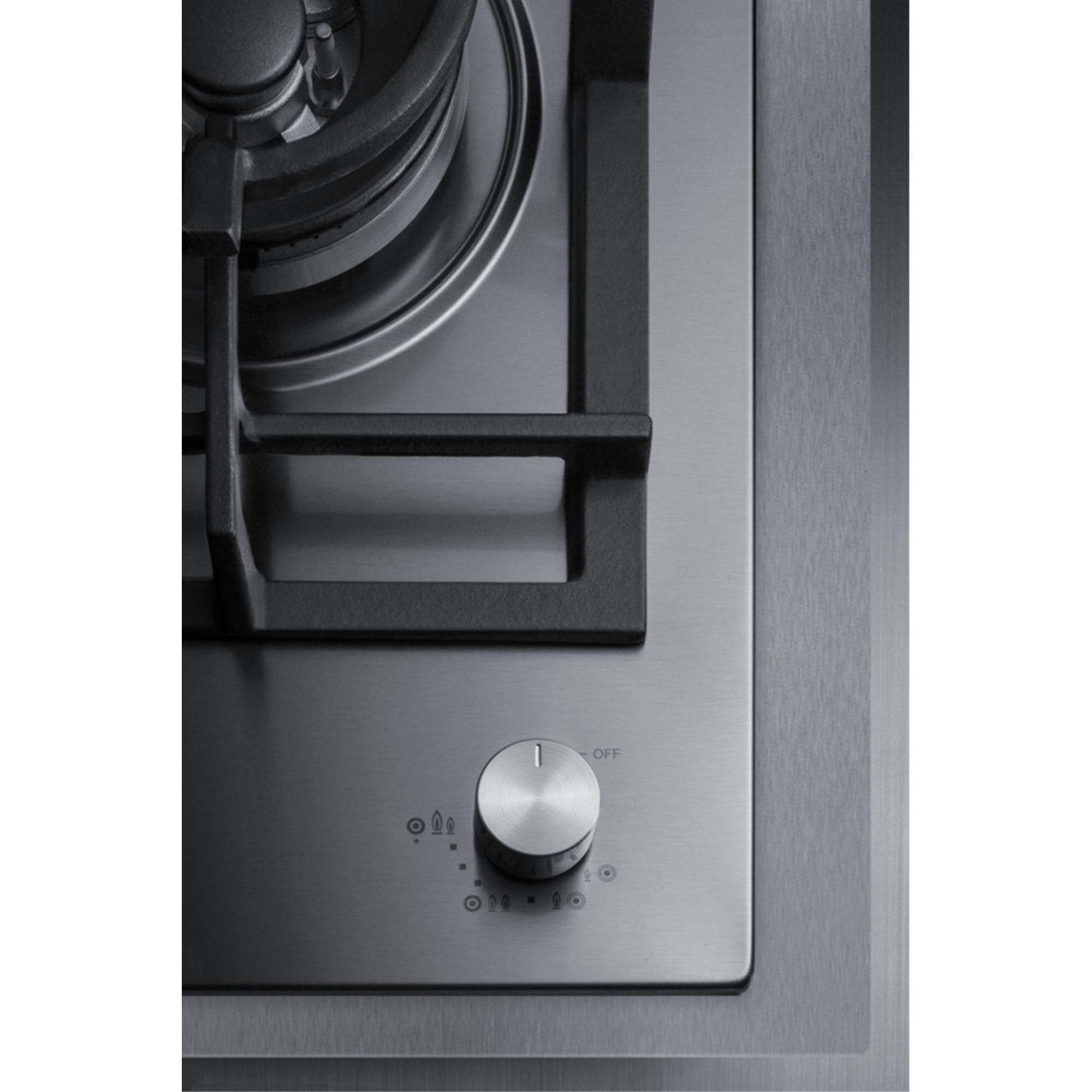 Summit GCJ1SSTK15 15 in. Wide 1-Burner Gas Cooktop, Stainless Steel