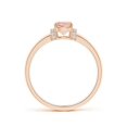 thumbnail image 2 of ANGARA Natural Cushion Morganite Ring with Diamond Collar in 14K Rose Gold for Women | Birthday, Anniversary, Jewelry Gift for Women | Natural Morganite Ring, 2 of 10