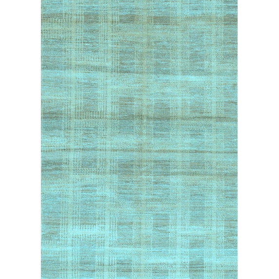 Ahgly Company Indoor Rectangle Abstract Light Blue Modern Area Rugs, 8' x 10'