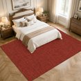 Brick Red Washable Area Rug 8x10 Rustic Country Red Plain Woven Texture ...