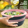 thumbnail image 6 of Pinnacle Thermoware 3-Pc 1qt, 2qts, and 2.6qts Insulated Bowl with Lid Casserole Dish Set, Pink, 6 of 8