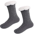 thumbnail image 2 of Calcetines Cálidos Con Forro Polar Mullidos Y Esponjosos Cama para Mujer (gris), 2 of 2
