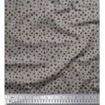 thumbnail image 1 of Soimoi Poly Georgette Fabric Coffee Beans & Coffee Beverages Printed Fabric 1 Yard 52 Inch Wide, 1 of 3