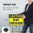 thumbnail image 4 of Double Sided Sign CAUTION DO NOT SPRAY OR MOW YELLOW Yard Sign ROAD SIGN with Stand, 4 of 5