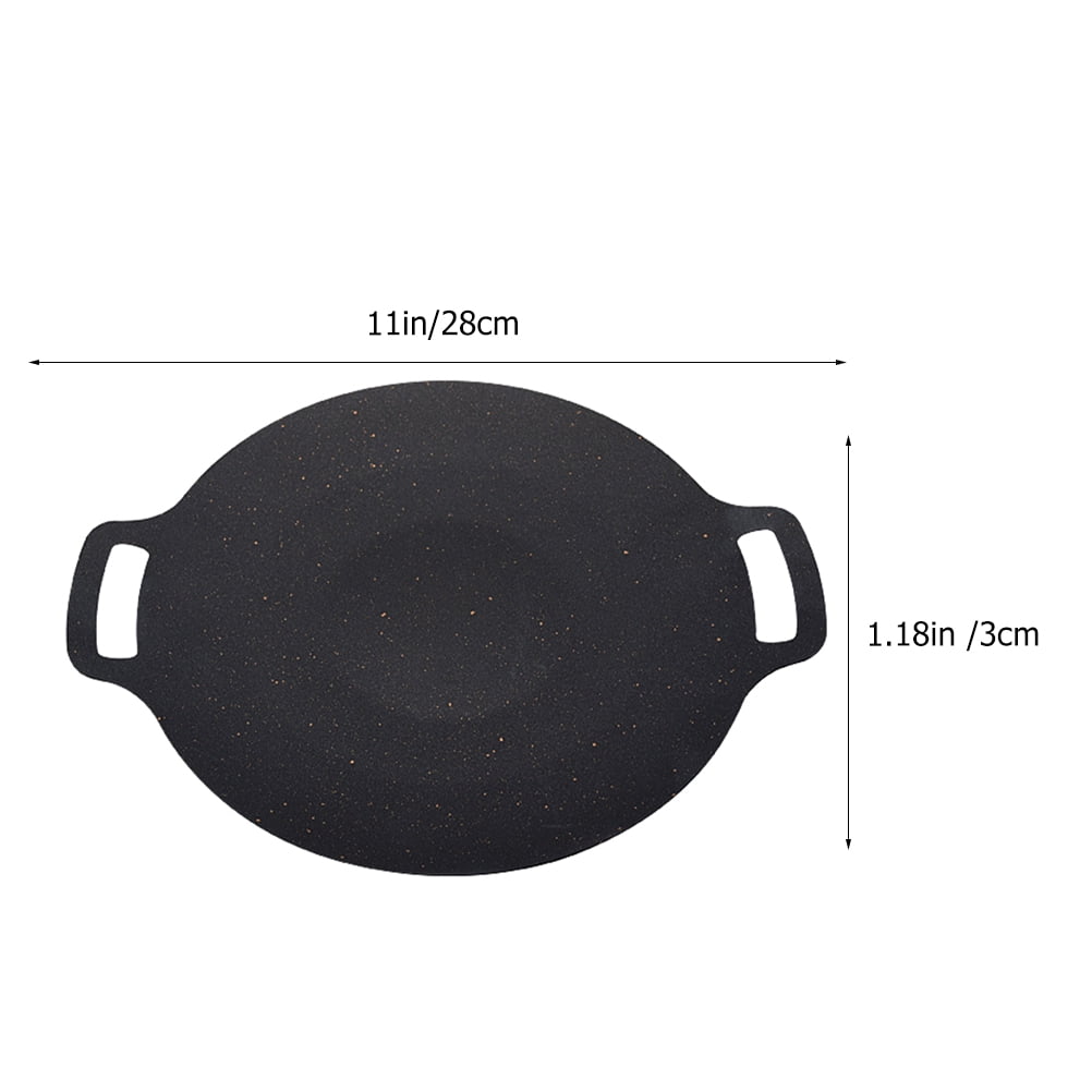 FENGGUIQU Nonstick Korean Pan with Black Stone Coating for Kitchen Cooking and Grilling