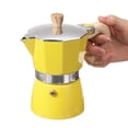 thumbnail image 3 of Ywmsfl 3/6 Cup Wood Handle Espresso Maker Pots Coffee Brewer Household Small Espresso Pots Stovetop Coffee Maker Enduring, 3 of 9
