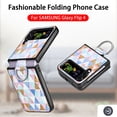 thumbnail image 7 of For Samsung Galaxy Z Flip 4 Case Luxury PU Leather Colorful Shockproof Ring Holder Portable Protective Cover, 7 of 7