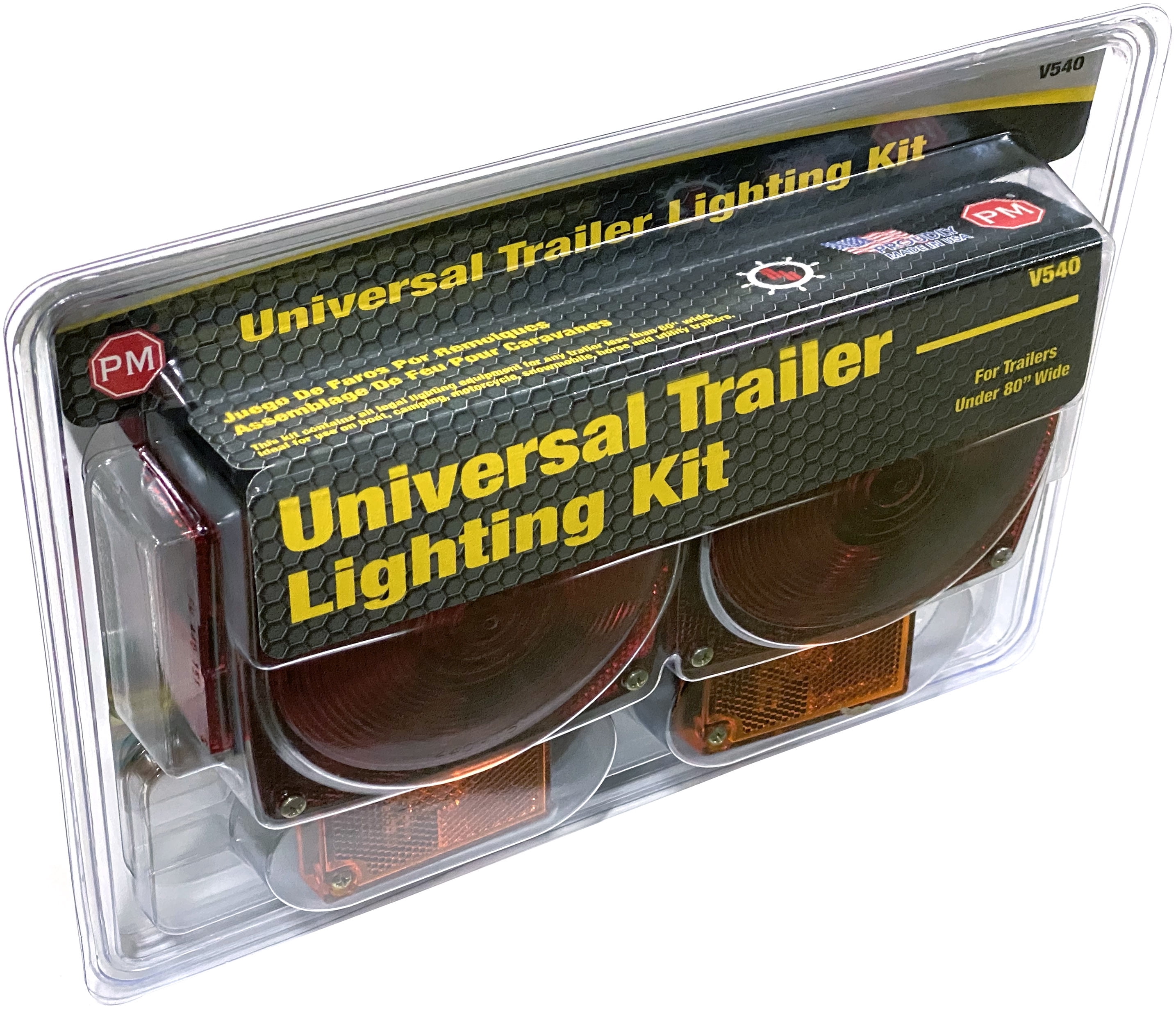 Peterson Manufacturing V540 Trailer Light Kit Under 80 Inch Wide w/ Harness & Side Markers