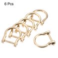 thumbnail image 3 of 23mm U Shape Horseshoe D-Rings Zinc Alloy Electroplated Gold Tone 6 Pack, 3 of 5
