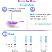 Easy@Home Ovulation Test Predictor Kit : Fertility Test for Women (Width of 5mm), Fertility Monitor Test Strips, 50 LH Strips