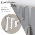 thumbnail image 3 of Adjustable Silver Over The Door Hooks - 3-Piece Door Hanger Set for Clothing and Accessories, Perfect for Home & Office - Includes 1 Large, 1 Medium, 1 Small Door Rack, 3 of 9