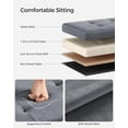 thumbnail image 3 of Reposapiés plegable Storage Ottoman SONGMICS, 31 x 41 x 31 cm, color gris, 3 of 7