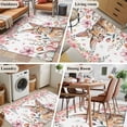 thumbnail image 5 of Easter Area Rugs 2.7'x5', Washable Small Throw Rugs for Kitchen Bedroom, Spring Cute Rabbit Eggs Botanical Flowers Rose Indoor Outdoor Rug Non-Slip Low Pile Carpet Runner Reversible Floor Mats, 5 of 8