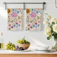 thumbnail image 3 of Sunflower Vintage Kitchen Towels Set of 1, Colorful Flowers Summer Botanical Retro Art Absorbent Dish Towels for Kitchen, Microfiber Hand Towel, Quick Drying Tea Towel Decorative Dishcloths, 3 of 7