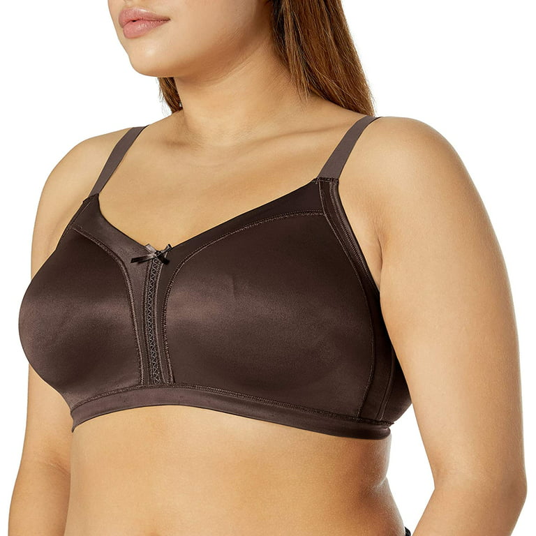 Bali® Double Support® Soft Touch Back Smoothing Wirefree Bra Warm Cocoa  Brown 42DDD Women's