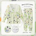 thumbnail image 1 of Pijama de Anime Sanrio Cinnamoroll Kuromi My Melody para niños, cárdigan informal de manga larga con cuello vuelto, ropa de dormir para niñas, primavera y verano, 1 of 4