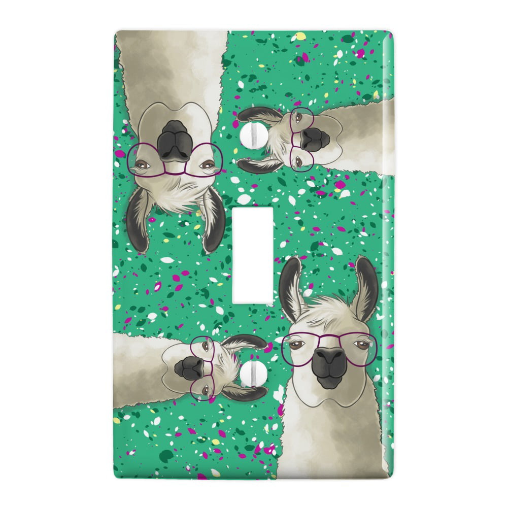 Decorator Light Switch Wall Plate Switch Plate Cover for Bedroom kitchen Home Decor Cute Llamas Wall Plate