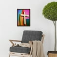 thumbnail image 2 of Christian Modern Ethereal Crucifixion Cross Jesus Artwork Framed Wall Art Print A4, 2 of 4