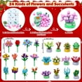 thumbnail image 3 of Calendario de Adviento DREACAREFT con bloques de construcción de flores para 24 días, 3 of 6