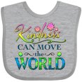 thumbnail image 3 of Inktastic Kindness Can Move the World- with flowers Boys or Girls Baby Bib, 3 of 4