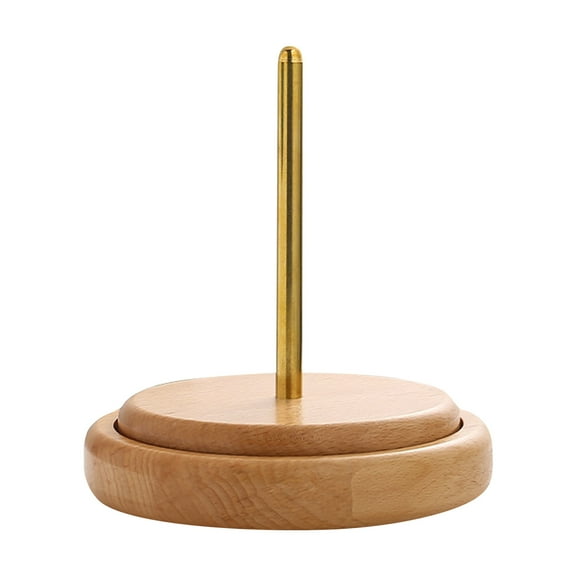 Wooden Yarn Dispenser Stand with Smooth Twirling Mechanism for -Free Knitting and Crocheting Projects
