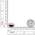 thumbnail image 6 of Gem Stone King 18K Rose Gold Plated Silver Black Onyx Filigree Style 3 Stone Ring for Women (2.40 Cttw, Oval 8X6MM and 6X4MM, Size 8), 6 of 6