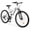 White, variant on Marknig 26 inch Mountain Bike, 7 Speed Adult Bicycle with High-Carbon Steel Frame, Dual Disc & V-Brakes, Adjustable Seat for Men and Women,MTB with Shock Absorption System, White
