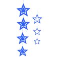 thumbnail image 3 of Cateissary 7pcs Decoraciones de estrellas Colgantes de estrellas colgantes huecos Adornos decorativos para el festival de actividades Kits de decoración para fiestas Cielo azul Cateissary HA002208-04, 3 of 6