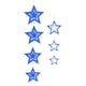 thumbnail image 3 of Cateissary 7pcs Decoraciones de estrellas Colgantes de estrellas colgantes huecos Adornos decorativos para el festival de actividades Kits de decoración para fiestas Cielo azul Cateissary HA002208-04, 3 of 6