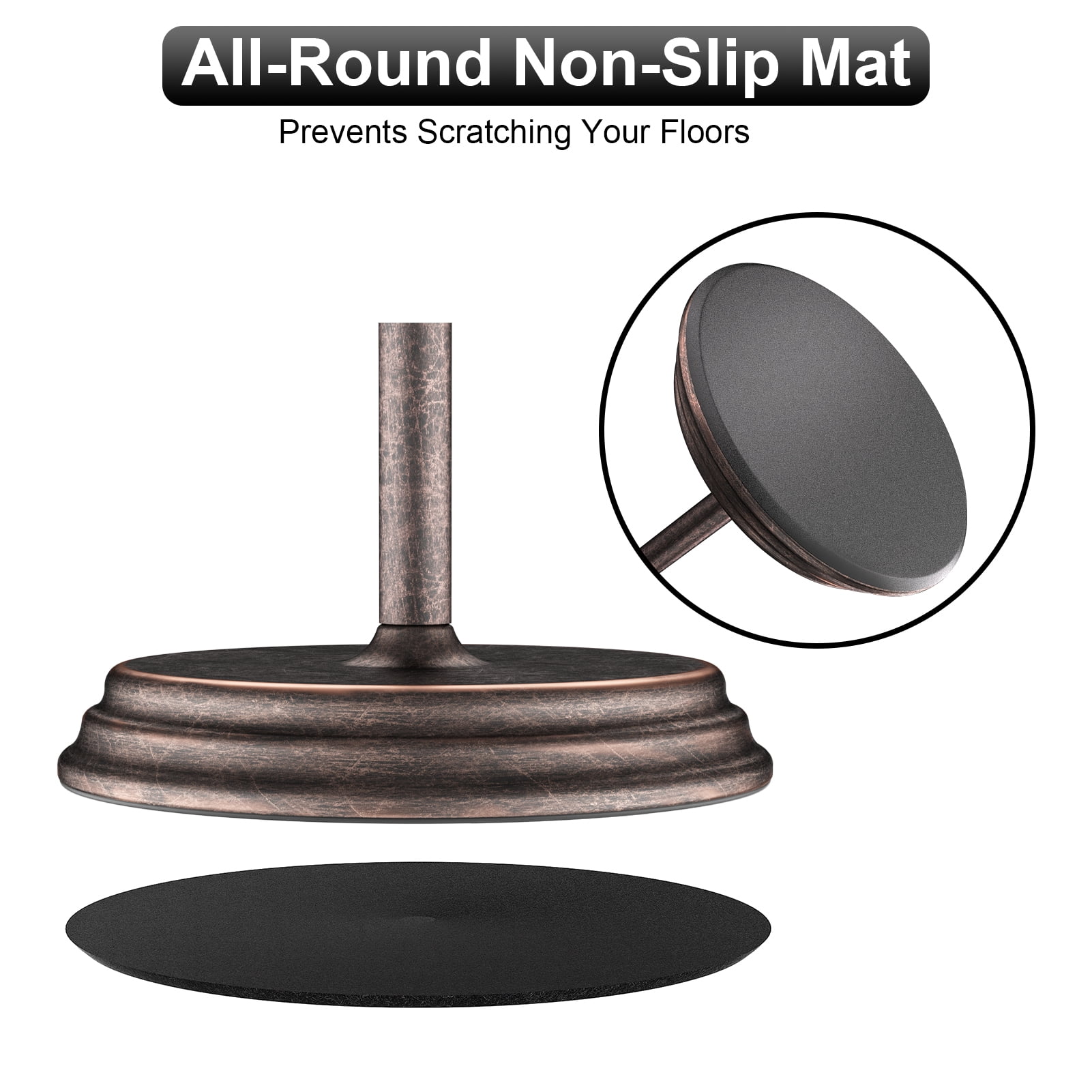 KASUNTO Freestanding Metal Toilet Paper Holder with Rustproof Finish (Oil Rubbed Bronze)