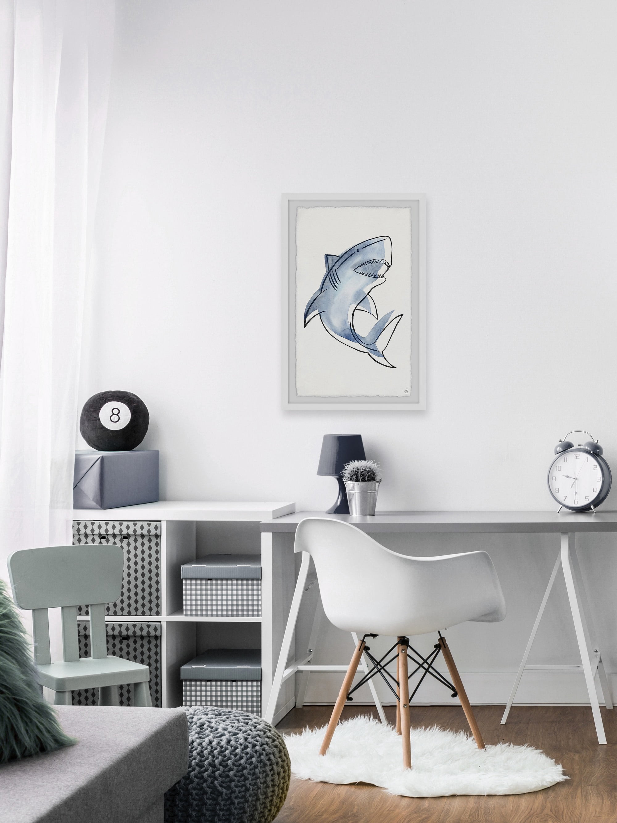 Marmont Hill Shark's Teeth Framed Wall Art