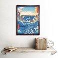 thumbnail image 2 of Naruto Whirlpool Awa Province Utagawa Hiroshige Japanese Woodblock Framed Wall Art Picture Print 12x16 inch, 2 of 5