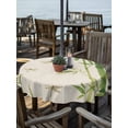 thumbnail image 2 of Outdoor Tablecloths with Umbrella Hole & Zipper, Green Botanical Round Tablecloth 54 Inch, Farmhouse Dragonfly Waterproof Table Cloth, Patio/Pool/Picnic Table Covers, 2 of 8