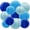 Blue, variant on Blue Paper Lanterns 12Pcs Hanging Round Paper Lanterns Decorative for Graduation Baby Shower Wedding Birthday Family Parties