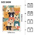 thumbnail image 3 of Haosy Colorful Cute Dogs Face Notebooks 2 Pcs 1-subject Journal 60 Sheets A5 College Ruled Paper Detachable Ring 8.3"x5.7", 3 of 8