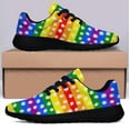 thumbnail image 3 of Rainbow Pride Shoes Men Women Fashion LGBT Sneakers Adult Lightweight Breathable Running Shoes Black Size 10.5, 3 of 7
