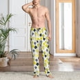 thumbnail image 5 of Mens Pajama Pants - Soft Sleep & Lounge Pants for Men, Cute Grape Black Leaves Cuteness Casual PJ Bottoms Pants with Pockets, 5 of 5