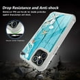 thumbnail image 5 of iPhone 12 Pro Case (6.1"), Rosebono Hybrid IMD Design Graphic Anti-Scratch Fashion Cute Colorful Silicone Skin Cover Armor Case for iPhone 12 Pro (Starfish), 5 of 5